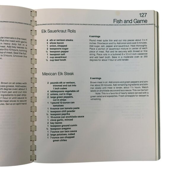 Colorado Cache Cookbook Junior League Denver 10th Anniversary Ltd Ed Spiral 1988 - Picture 7 of 12